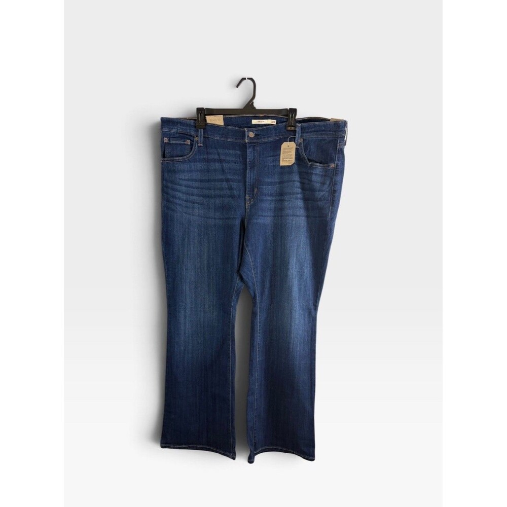Levis 726 Womens Jeans Flare Size 22W Medium Wash Denim NEW